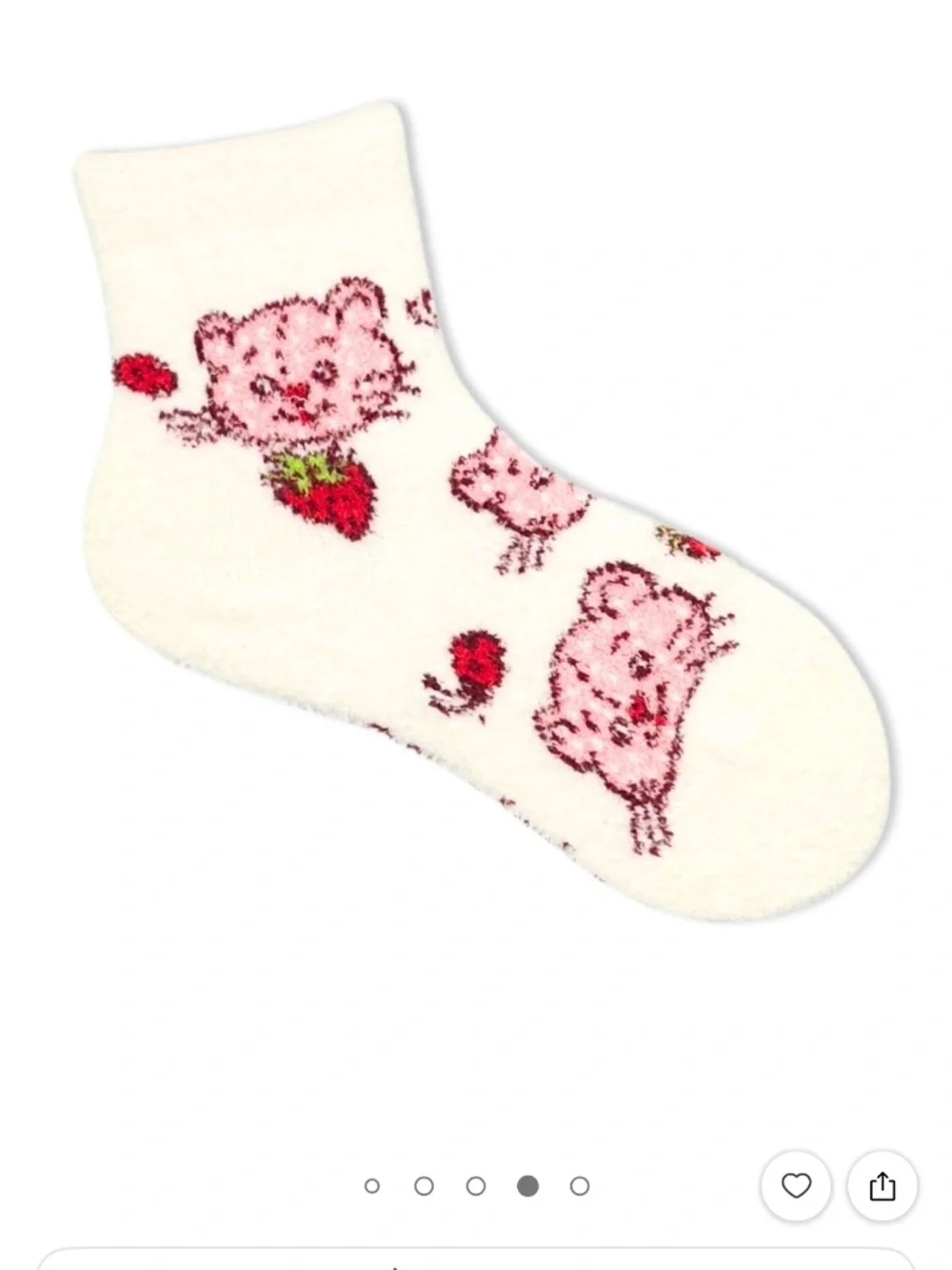 Strawberry Shortcake Girls 2 PK Socks Size S/M NWT
